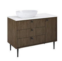 Meuble sous-lavabo avec tiroirs, porte et lavabo à poser