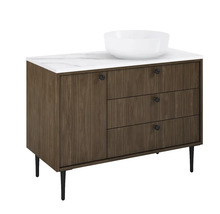 Meuble-lavabo avec lavabo, tiroirs, porte et pieds