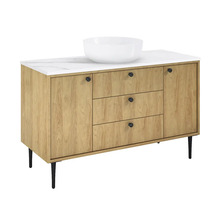 Meuble sous-vasque avec tiroirs, portes et lavabo à poser