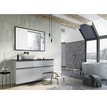 Miroir de salle de bains Jungborn 100x80x2 cm cadre noir mat