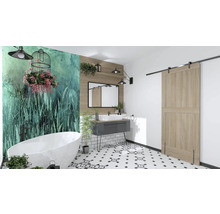 Miroir de salle de bains Jungborn 100x80x2 cm cadre noir mat
