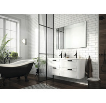 Miroir de salle de bains Jungborn 100x80x2 cm cadre chrome haute brillance