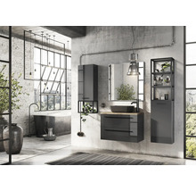 Miroir de salle de bains Jungborn 80x80x2 cm cadre chrome haute brillance