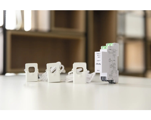 Shelly 3EM Energiezähler mit drei Stromwandlern