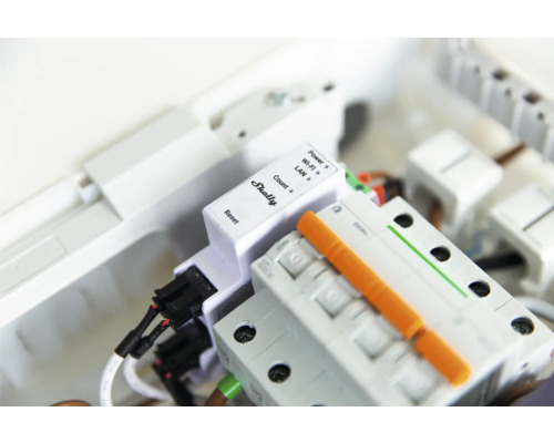 Shelly Logo Stromzähler-Sensor im Verteilerkasten