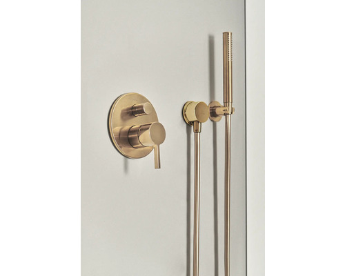 Eingebaute Duscharmatur mit Handbrause und Brauseschlauch