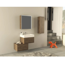 Armoire haute Jungborn NOVE lxhxp 35 x 100 x 20 cm couleur de façade noyer mat 55797