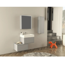 Jungborn Spiegelschrank QUATTRO SEDICI NOVE 60 x 20 x 70 cm grau 1-türig LED IP 44