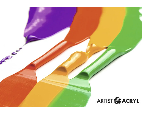 Gros plan de peinture acrylique de différentes couleurs