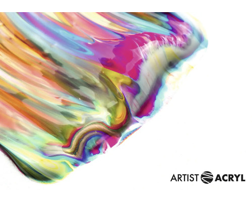 Gros plan de peinture acrylique colorée