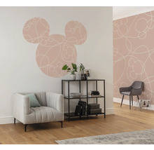 Papier peint panoramique intissé DX4-156 Into Wonderland Mickey on 4 pces 200 x 250 cm
