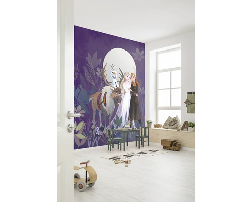 Chambre d''enfant avec papier peint photo motif Reine des neiges, table et chaises