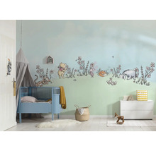 Chambre d''enfant avec sticker mural Winnie l''ourson, lit d''enfant, lit à baldaquin et commode