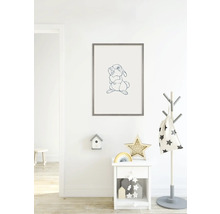 Chambre d''enfant avec image de lapin, commode et portemanteau