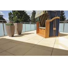 Poolumrandung Beckenrandstein Bergerac Terrassen-Anschlussplatte Champagne 49,5 cm x 49,5 cm x 3,2 cm