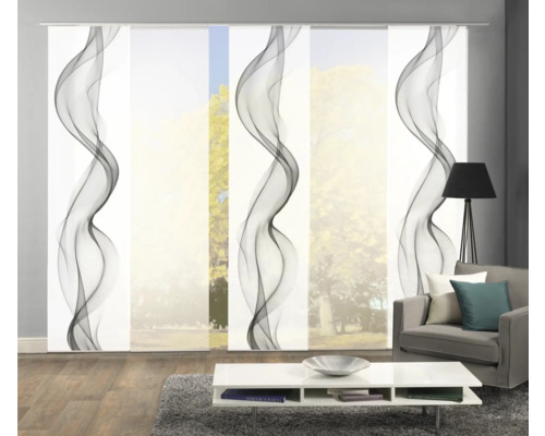 Panneaux japonais avec motif abstrait dans un salon