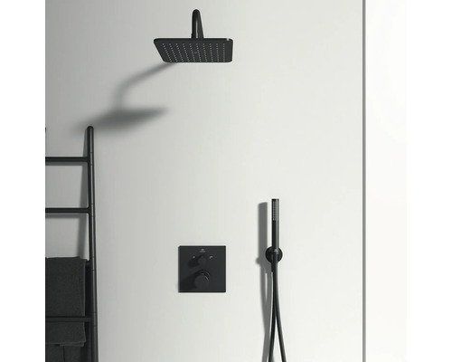 Duschsystem mit Kopfbrause, Handbrause und Thermostatarmatur