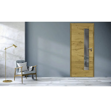 ZT Eiche Rustic Furnier Quer 73,5x198,5 DIN Links MODERN 07 Glas Graphit