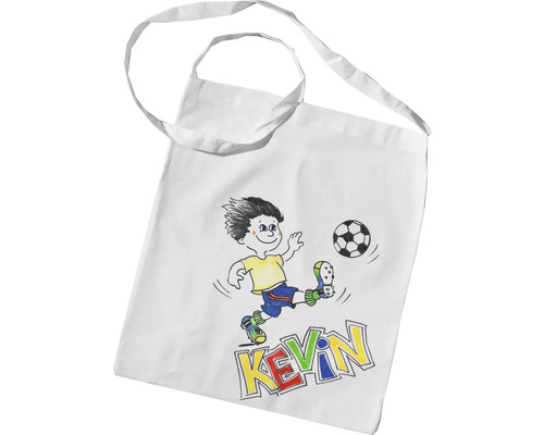 Baumwolltasche mit Fußballmotiv und Namensaufdruck