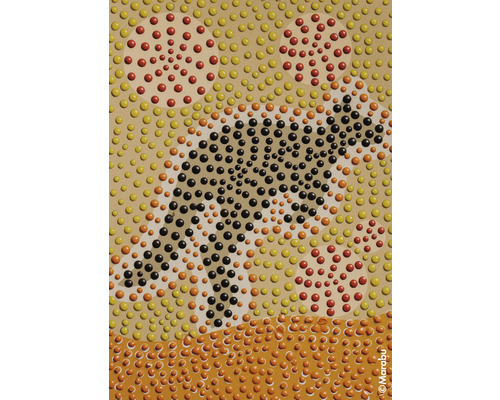 Punktmuster mit dunkler Form in der Mitte