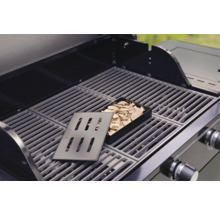 Barbecue avec boîte à fumer, copeaux de bois et couvercle