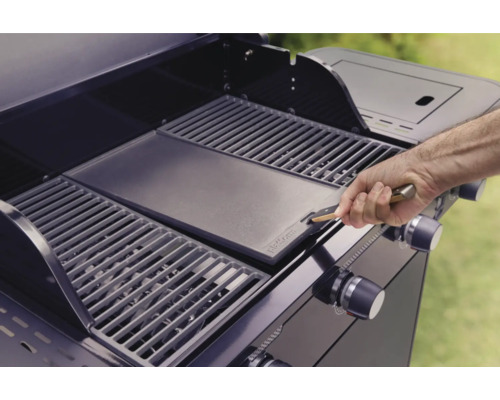 Grill mit Grillplatte und Grillrost
