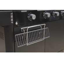 Detailansicht eines Grills mit Warmhalterost