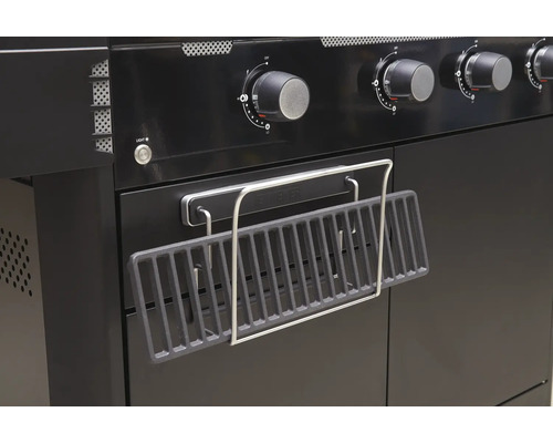 Vue détaillée d''un gril avec grille de maintien au chaud