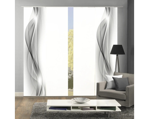 Panneau japonais avec motif abstrait dans un salon