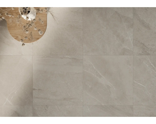 Carrelage de sol aspect marbre en motif de pose