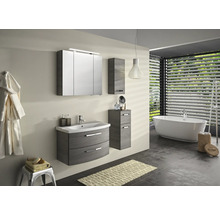 Jungborn Waschtischunterschrank VENTITRE BxHxT 80 x 49,2 x 43 cm Frontfarbe graphit struktur quer holzdekor