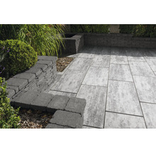 Beton Terrassenplatte iStone Pure weiß-schwarz 80 cm x 40 cm x 4 cm