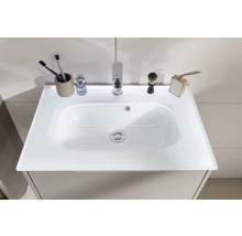 Badmöbel-Set FACKELMANN B.Paris BxHxT 705 x 493 x 465 mm Frontfarbe cubanit grey mit Glaswaschtisch
