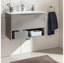 Badmöbel-Set FACKELMANN B.Paris BxHxT 705 x 493 x 465 mm Frontfarbe cubanit grey mit Glaswaschtisch