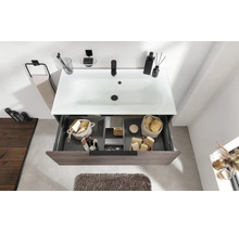 Badmöbel-Set FACKELMANN B.Paris BxHxT 905 x 493 x 465 mm Frontfarbe rigoletto eiche mit Glaswaschtisch