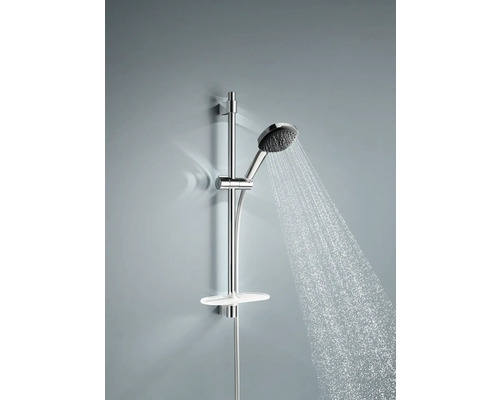 Duschset mit Brausestange, Handbrause und Seifenablage