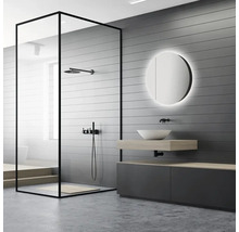 Spiegelschrank DSK Picasso 60 x 8,9 x 60 cm schwarz 1-türig LED IP 24