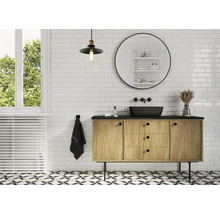 Miroir à cadre à LED Jungborn Round Ø 80 cm noir