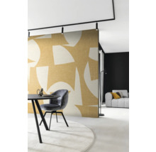 Digitaldruck Vlies 366853 Schöner Wohnen Geometrisch gelb weiß 5-tlg. 265 x 300 cm