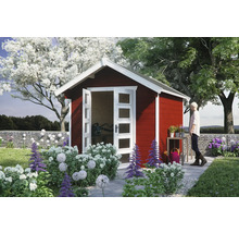 Gartenhaus SKAN HOLZ Hengelo inkl. Fußboden 280 x 355 cm schwedischrot