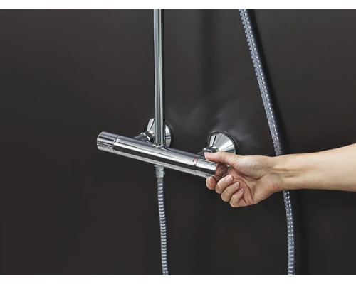 Brausethermostat mit Hand, zur Temperatureinstellung