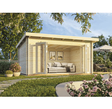 Gartenhaus Palmako Lea 14,2 m² inkl. Fußboden 494 x 402 cm natur