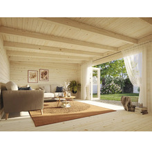 Gartenhaus Palmako Lea 19,4 m² inkl. Fußboden 578 x 451 cm natur