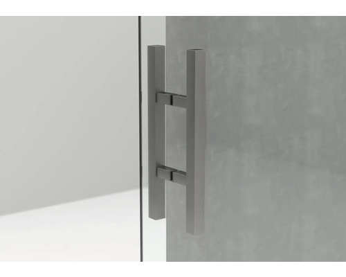 Gros plan d''une poignée de porte de cabine de douche