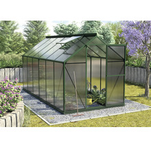 Gewächshaus Vitavia Triton 7500 Hohlkammerplatten 4 mm mit Fundament 198x379 cm grün
