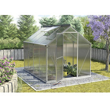 Serre Vitavia Triton 5000 panneaux alvéolés 6 mm avec fondation 198x256 cm aluminium