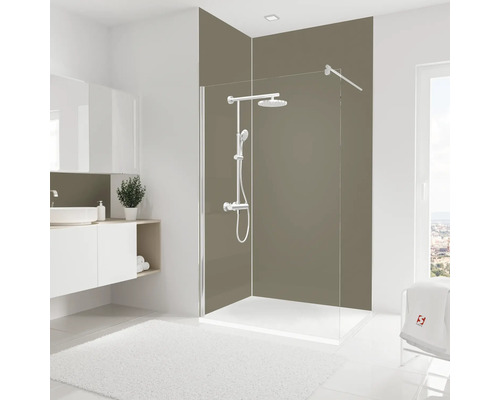 Kit de panneau mural de douche SCHULTE DecoDesign ExpressPlus couleur uni taupe 255 x 120 cm EP1900916 678