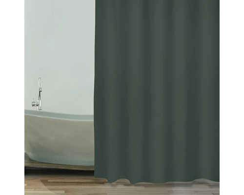 Rideau de douche MSV textile 180 x 200 cm vert foncé 149290