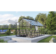 Gewächshaus Vitavia Meridian 2 9900 Einscheibensicherheitsglas 3 mm 257x383 cm schwarz
