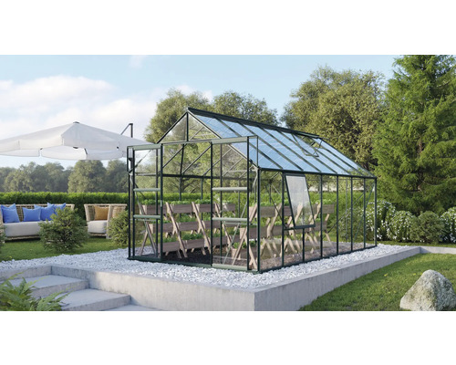 Gewächshaus Vitavia Meridian 2 11500 Einscheibensicherheitsglas 3 mm 257x445 cm smaragd Gewächshaus Vitavia Meridian 2 11500 Einscheibensicherheitsglas 3 mm 257x445 cm smaragd